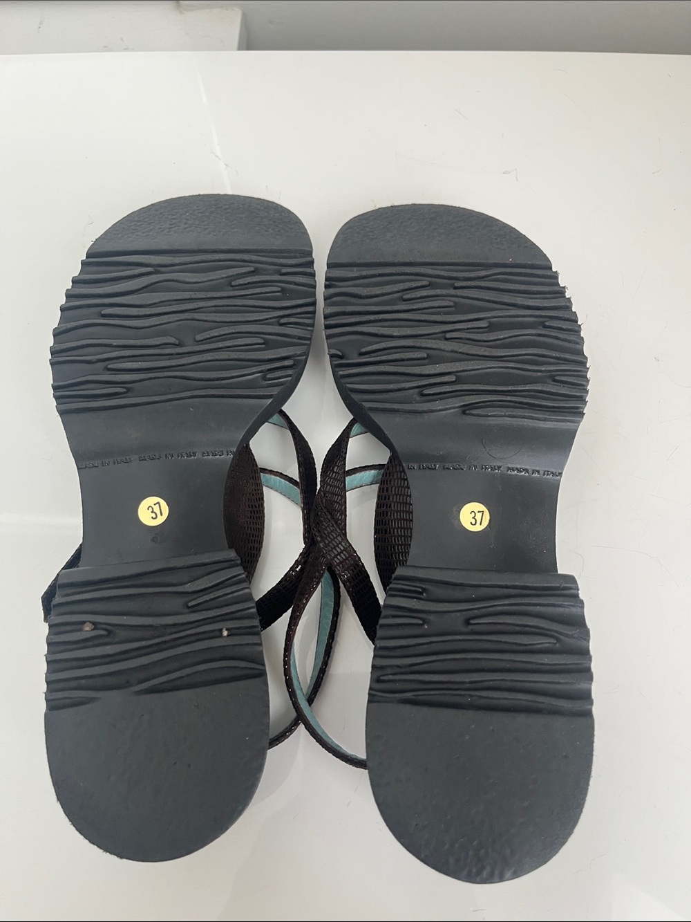 Thierry Rabotin Dark Brown Strappy Sandals Size 37 - Picture 3 of 5